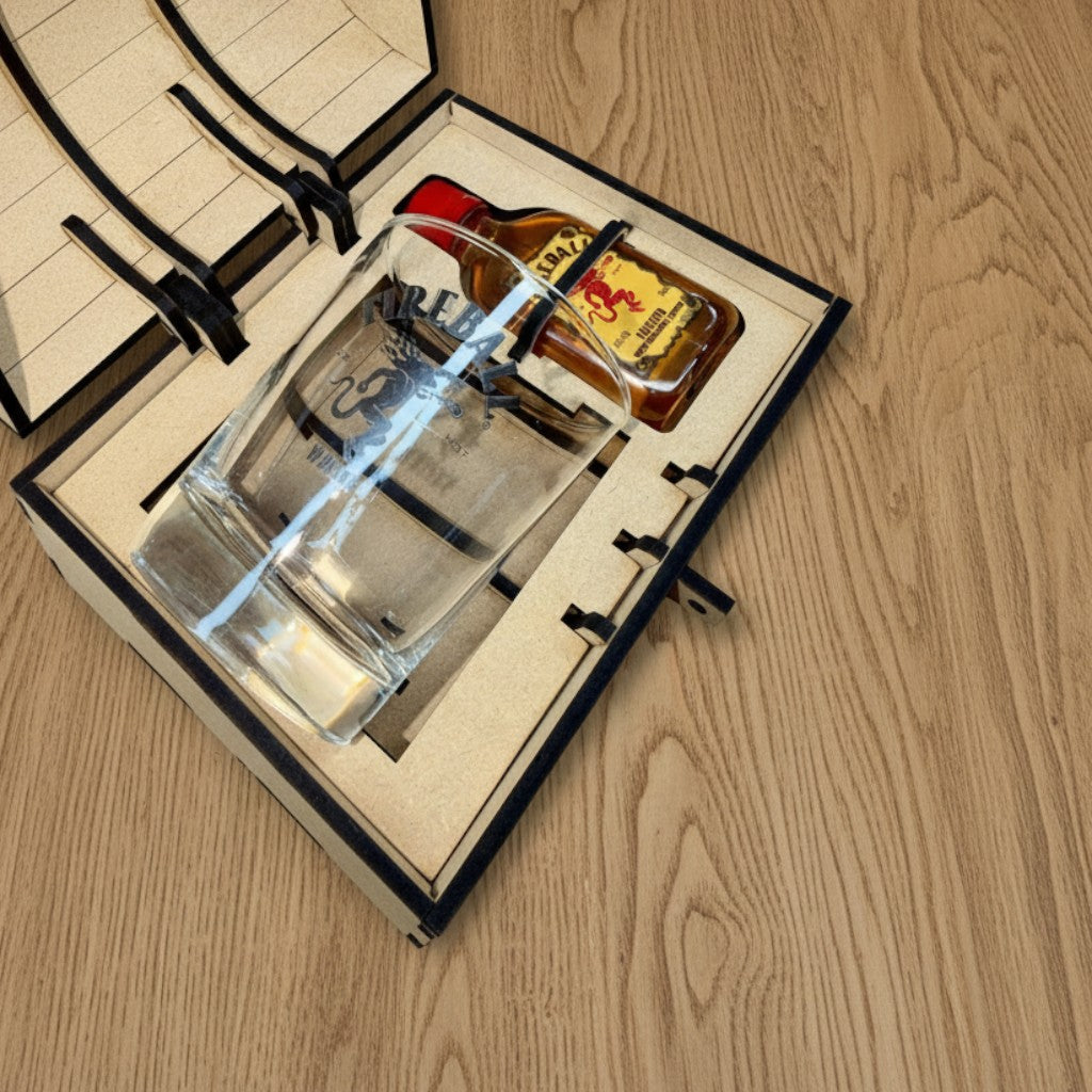 Spirit barrel & personalised glass