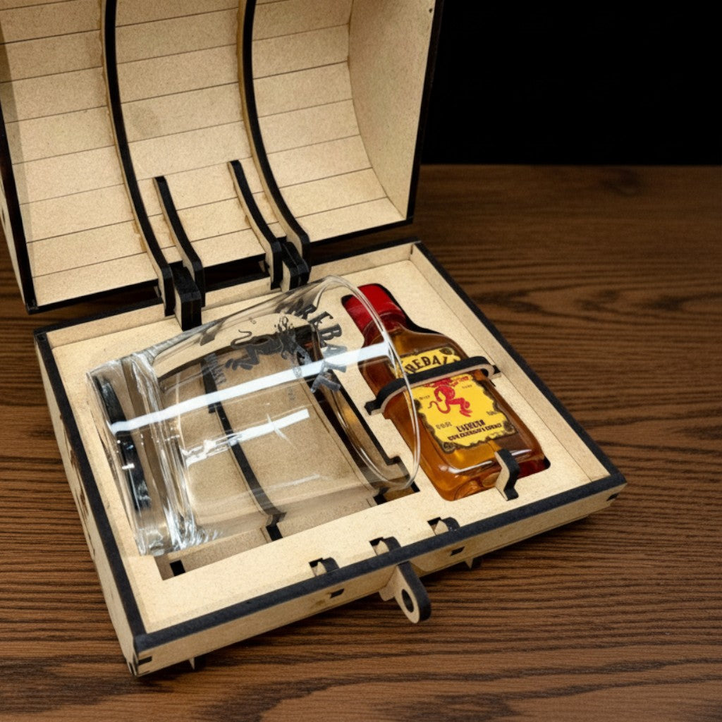 Spirit barrel & personalised glass