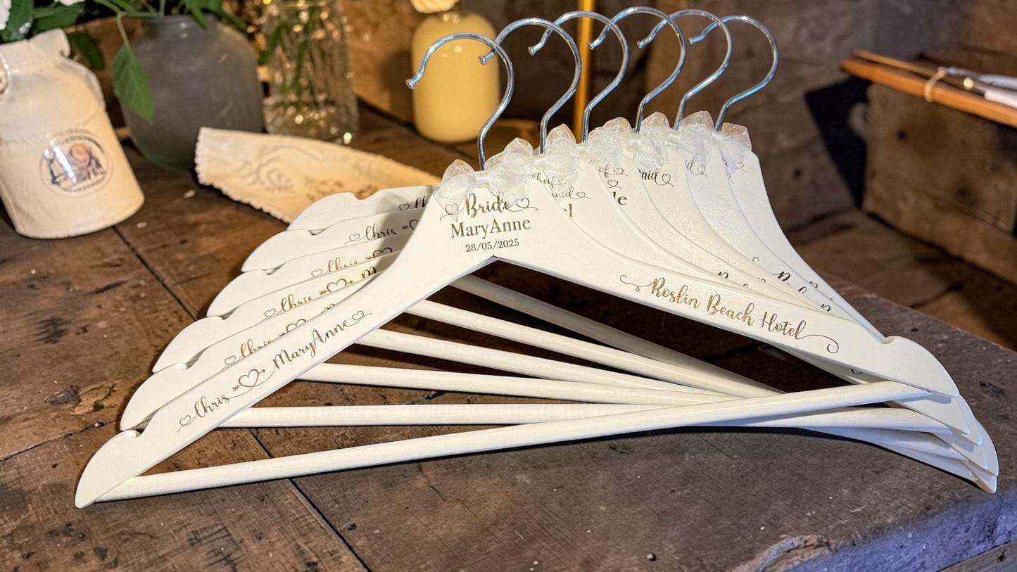 Wedding Day Hangers - Bridal Party