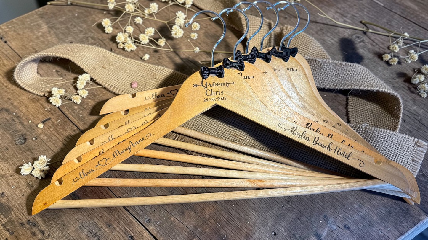 Wedding Day Hangers - Groom Party